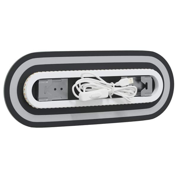 Badrumsspegel LED 40x15 cm oval