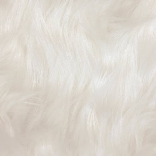 Fuskfäll matta TAFALLA Vit 60 x 90 cm Polyester