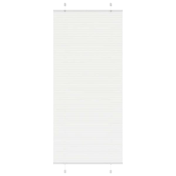 Plisserad persienn vit 95x200 cm tyg bredd 94,4 cm polyester