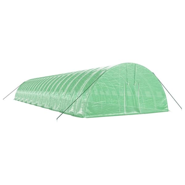 Växthus med stålram grön 120 m² 20x6x2,85 m
