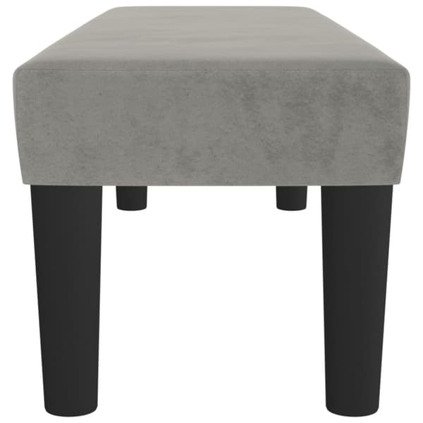 Bänk ljusgrå 100x30x30 cm sammet