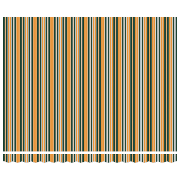 Markis tyg med Grön och Vit 400 × 350 cm Polyester