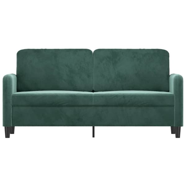 Soffa 2-sits mörkgrön 140 cm sammet