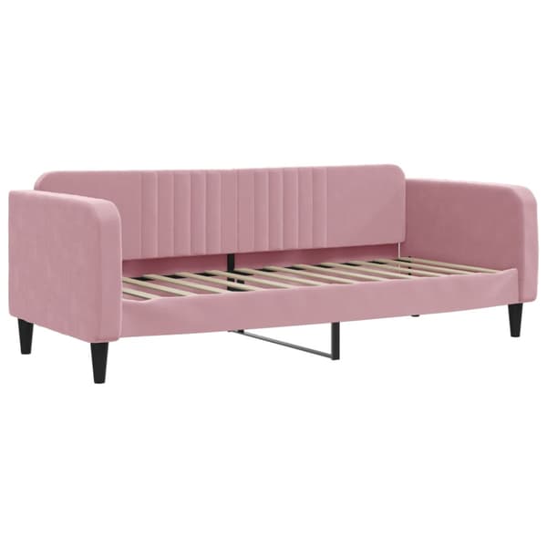 Dagbädd med madrass rosa 80x200 cm sammet