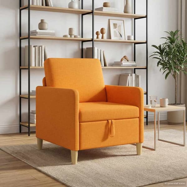 Soffa med förvaring Mörkgul 72 x 78 x 87 cm Polyester