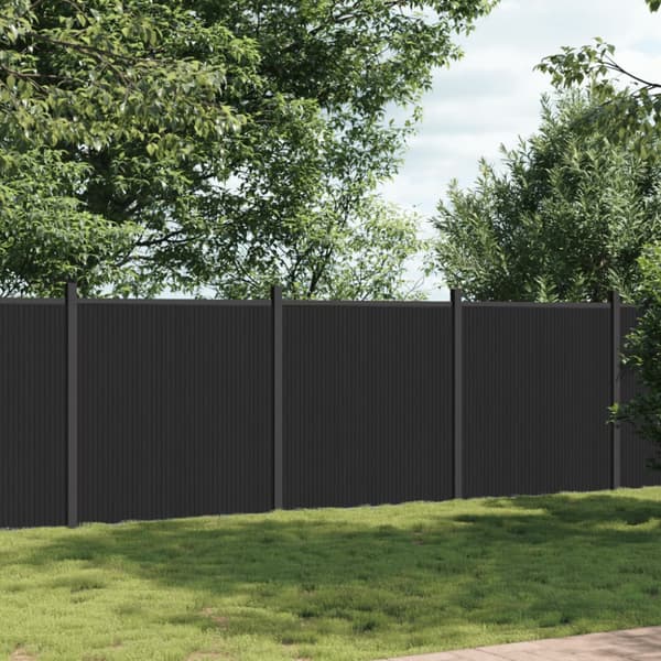Staketpanel grå 526x186 cm WPC