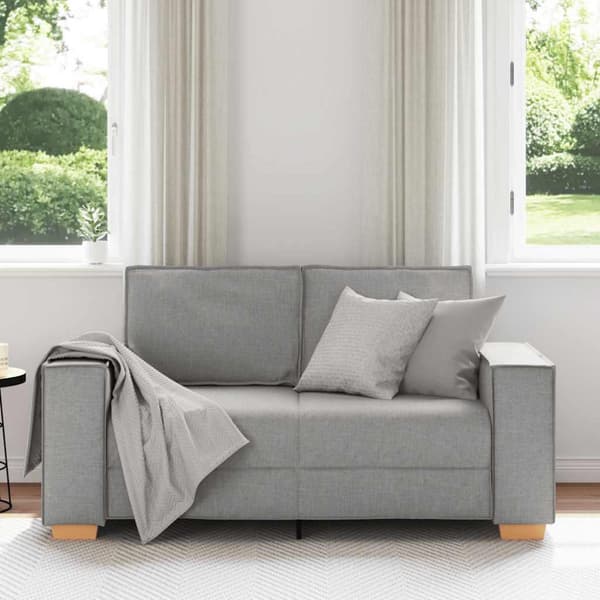 2-sitssoffa molngrå 160x78x84 cm tyg