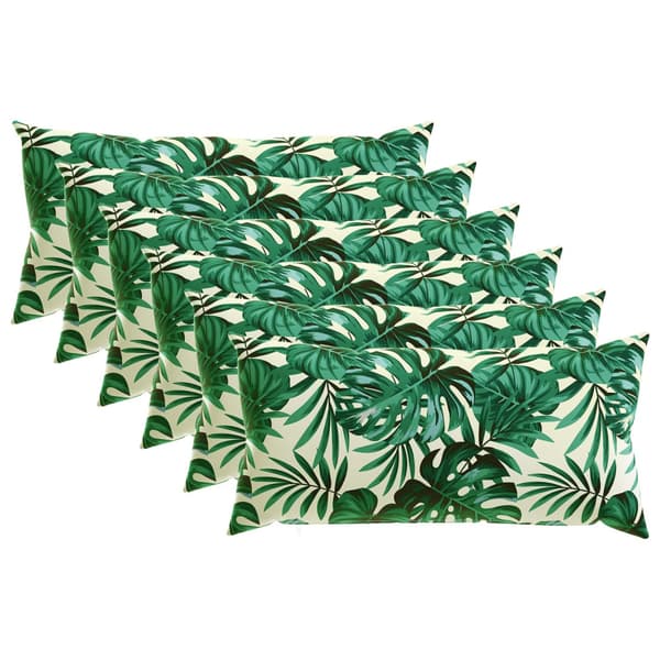 Kuddöverdrag 6 st HEERLEN Bladmönster 40 x 70 cm Polyester