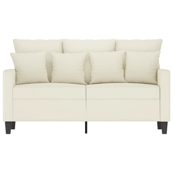 2-sitssoffa gräddvit 120 cm sammet