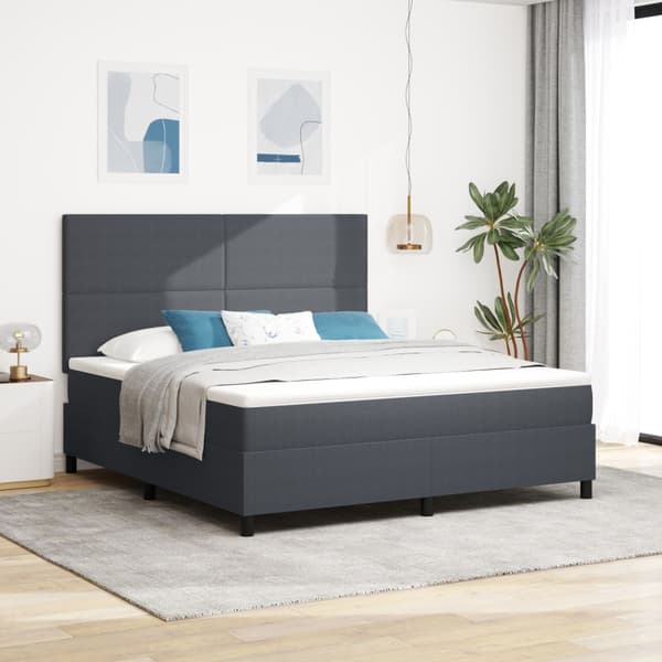 Bäddfjäder Mörkgrå och vit 180 x 200 cm Kordread tyg