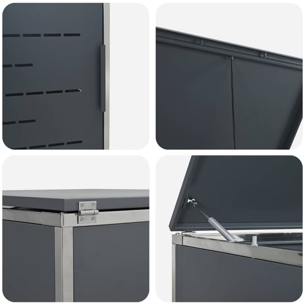Sopcontainerförvar Antracit 276 x 77,5 x 112,5 cm