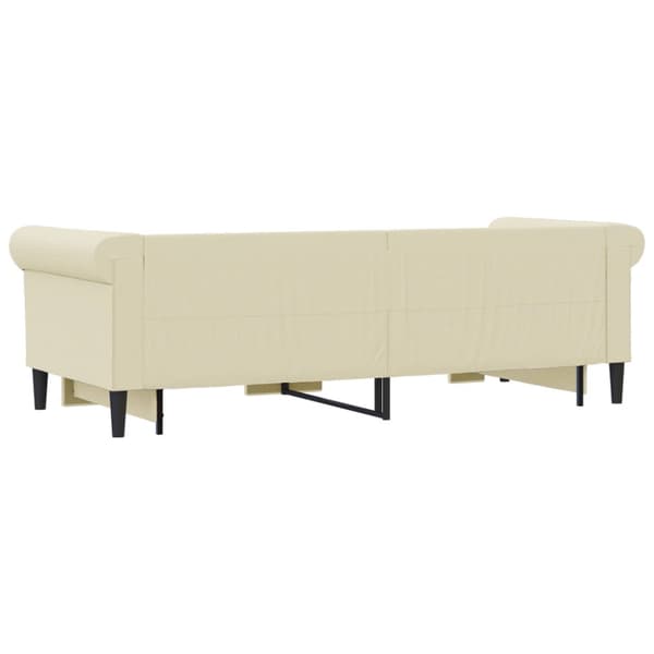 Dagbädd utdragbar gräddvit 90x200 cm konstläder
