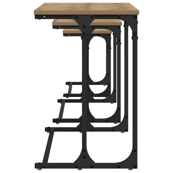 Nesting Kaffe Bord 3 pcs artisan ek Konstruerat trä
