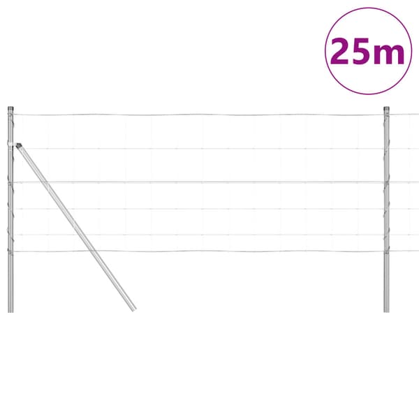 Stängselstolpe Galvaniserad 25 x 0,8 m Stål