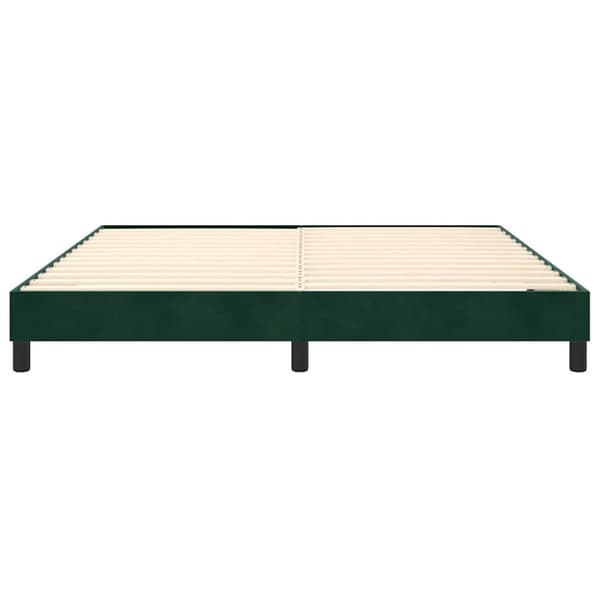 Boxspring-sängram mörkgrön 180x200 cm sammet