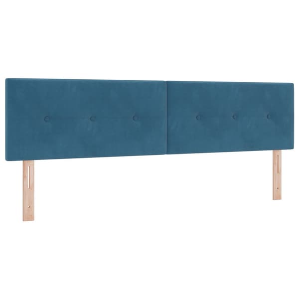 Huvudgavel Mörkblå 180 cm Sammet