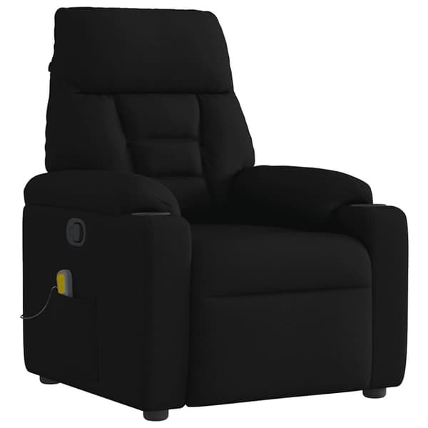 Massagefåtölj svart tyg
