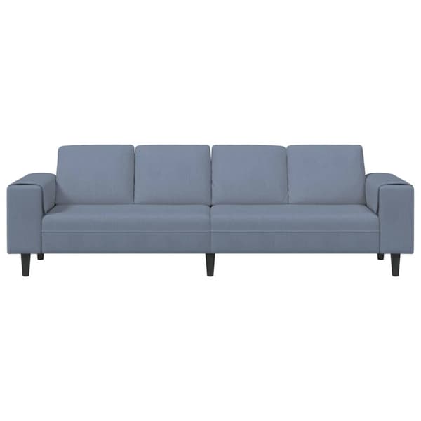 Soffa Blå 250 x 77 x 76 cm Kordread tyg