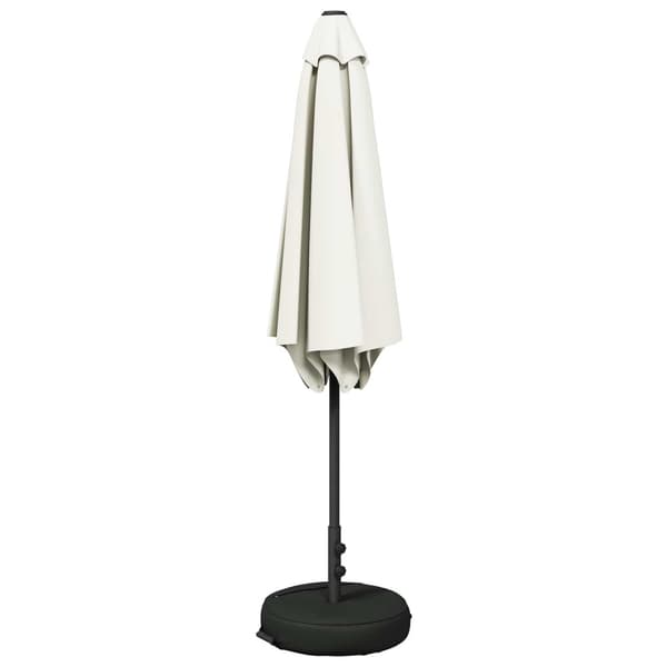 Trädgårdsparasol 300 x 300 cm Polyester Rektangulär Gräddvit