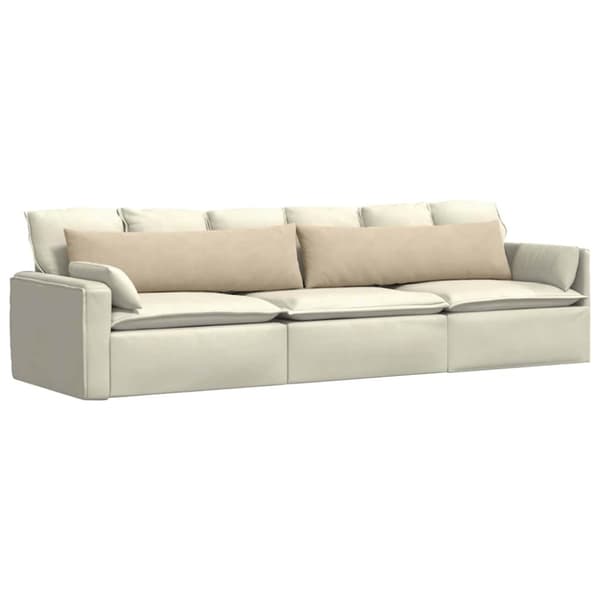 Sofakuddar 2 pcs Kräm 145 x 40 cm tyg