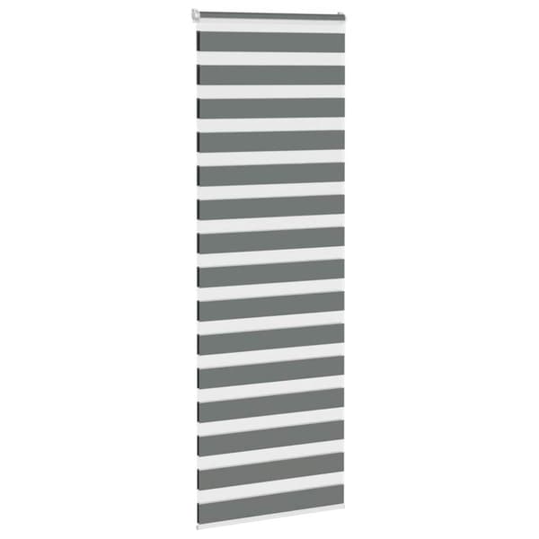 Rullgardin zebra mörkgrå 90x200 cm tyg bredd 85,9 cm polyester