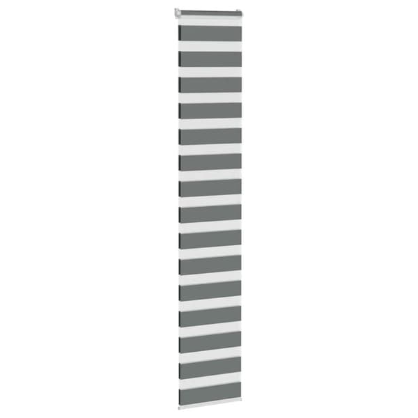 Rullgardin zebra mörkgrå 40x200 cm tyg bredd 35,9 cm polyester