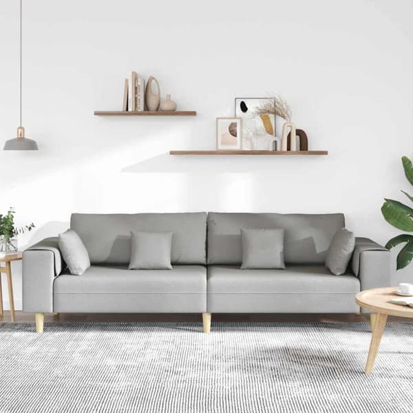 Soffa med kudde Moln Grå 250 x 77 x 76 cm tyg