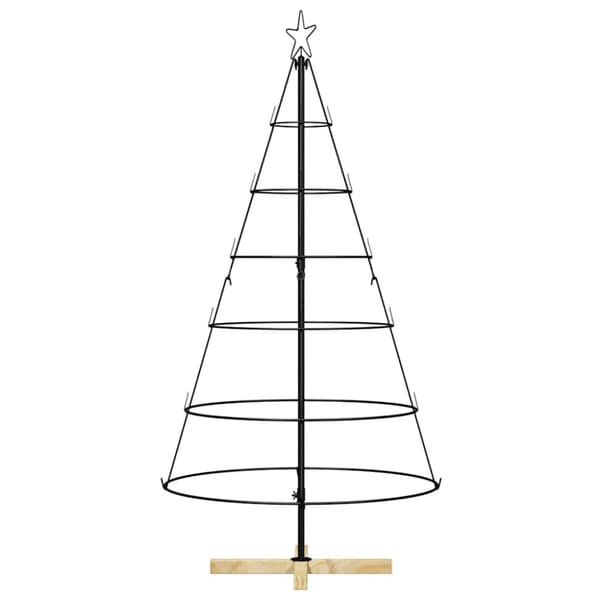 Julcone-träd med stativ Svart 154 cm Stål