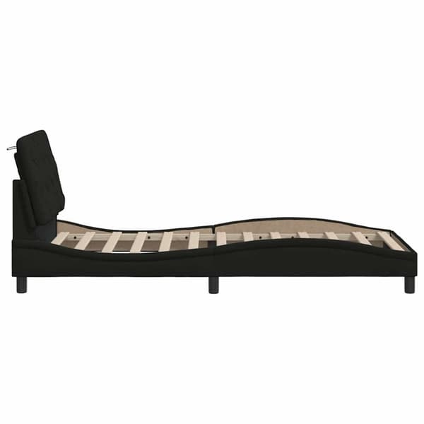 Bed Frame without Mattress Black 90x190 cm Fabric