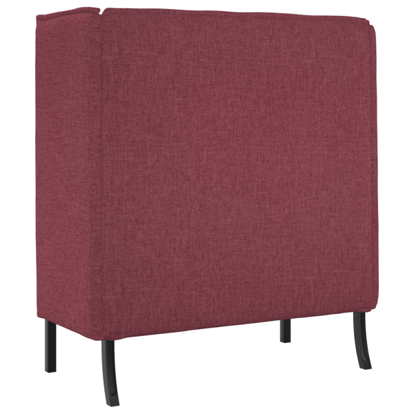 Hög Ryggsoffa 101cm Vinröd tyg