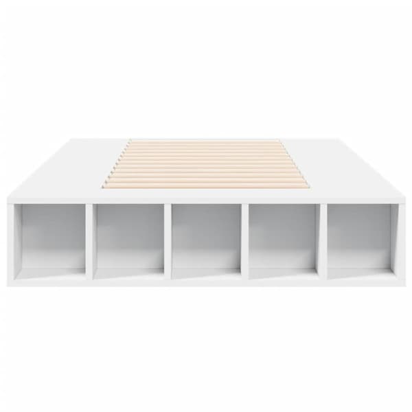 Sängram vit 100x200 cm konstruerad trä