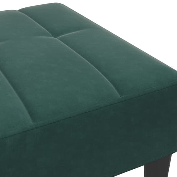 Fotpall mörkgrön 77x55x31 cm sammet