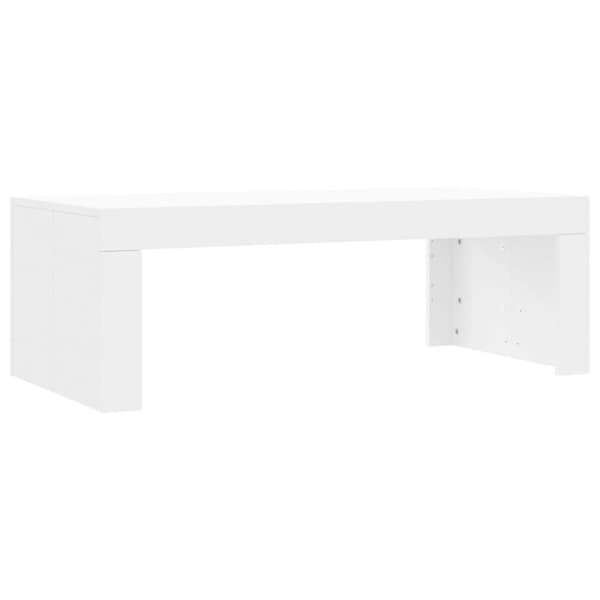 Soffbord vit 102x50x36 cm konstruerat trä