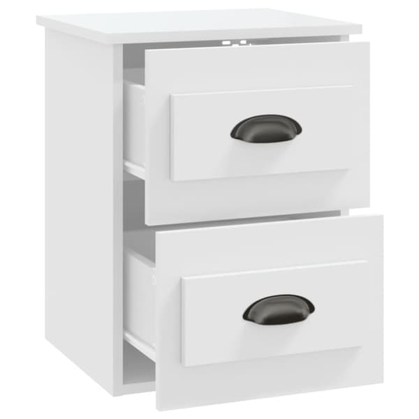 Väggmonterade sängbord vit 41,5x36x53cm