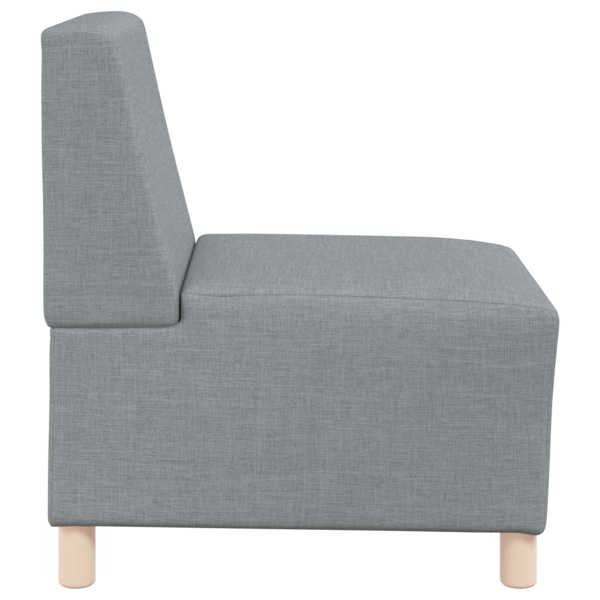 Modulsofa utan armstöd 3 st Ljusgrå tyg