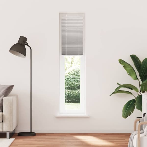 Plisserad persienn ljusgrå 50x200cm tyg bredd 49,4cm polyester