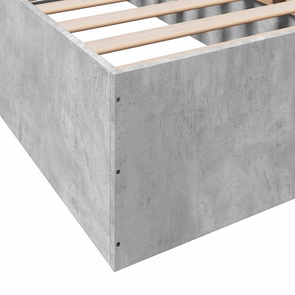 Golvsängsram Betonggrå 80 x 200 cm Konstruerat trä