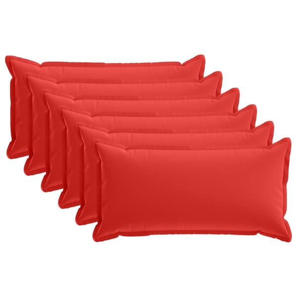 Kuddöverdrag 6 st HOUTEN Röd 40 x 70 cm Polyester