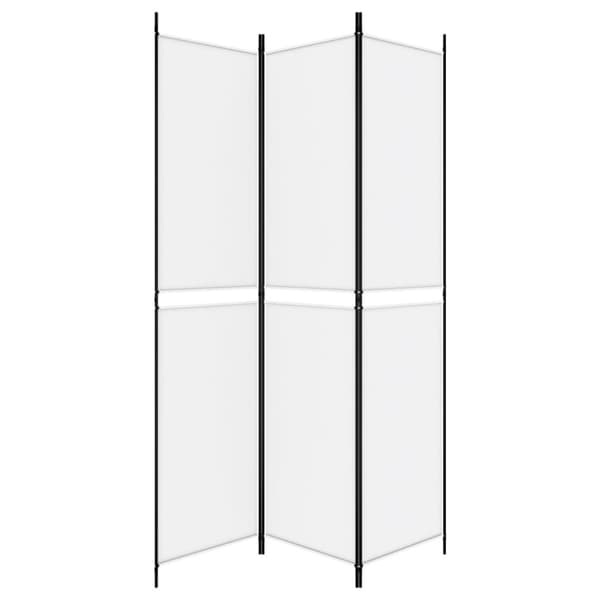 Rumsavdelare 3 paneler vit 150x220 cm tyg