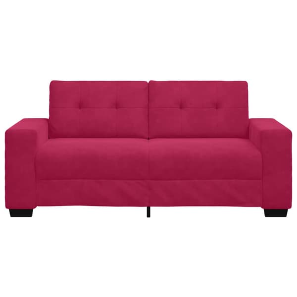 Tvåsitssoffa vinröd 180x77x82 cm sammet