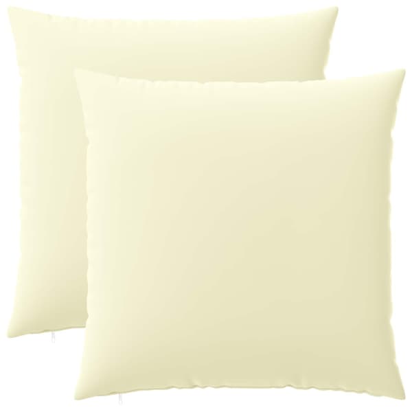Kuddöverdrag 2 st HEERLEN Gräddvit 65 x 65 cm Polyester