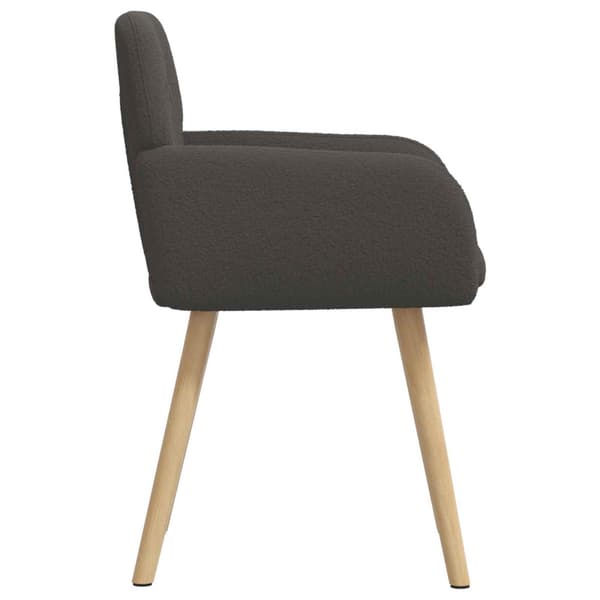 Matstolar 4 pcs Bouclé Mörkgrå 59 x 57 x 85 cm