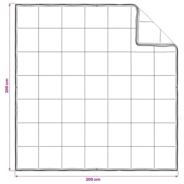 Täckeset 3 st 200 x 200 cm Alla årstider Bambu Vit