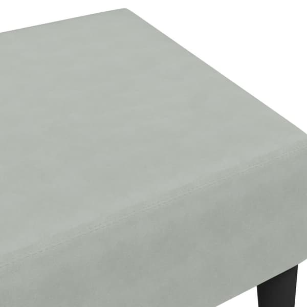 Fotpall Ljusgrå 77x55x31 cm sammet