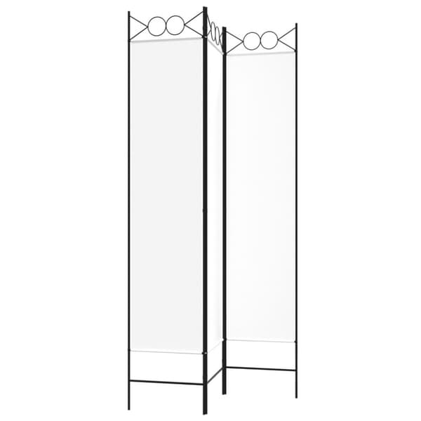 Rumsavdelare 3 paneler vit 120x200 cm tyg
