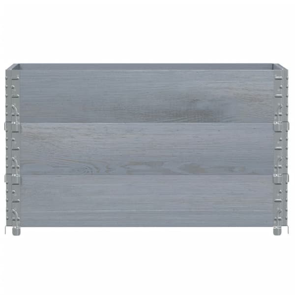 Odlingslåda grå 100x50 cm massivt furuträ