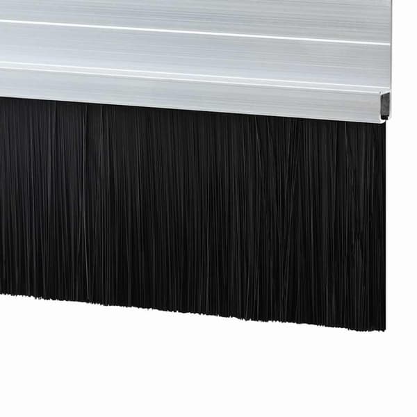 Självhäftande dörrborstlist 2 pcs Silver 100 cm