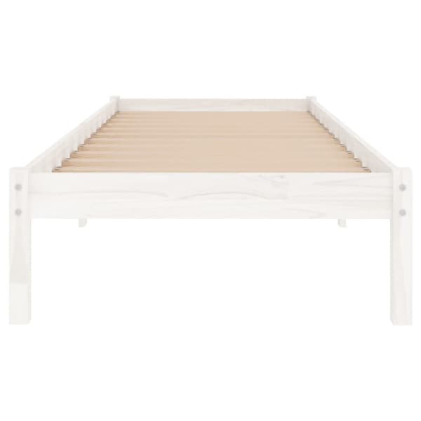 Sängram vit massiv furu 100x200 cm
