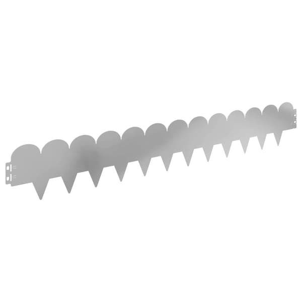 Kant för gräsmatta 10 pcs 103 x 15 cm Stål Silver