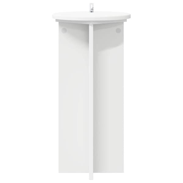 Växtställ 2 pcs Vit Ø29,5 x 60 cm Konstruerat trä